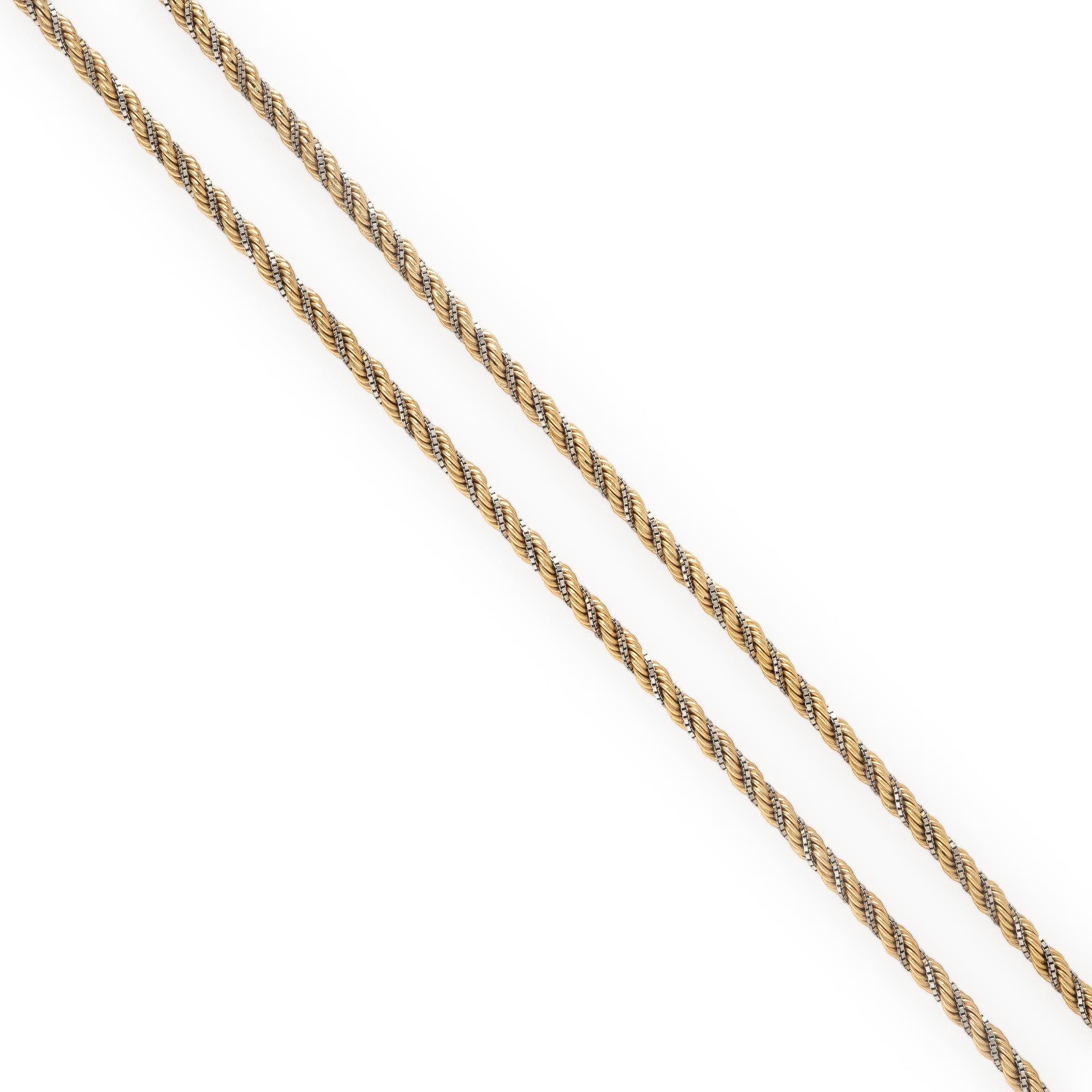 Bicolor Gold Chain Necklace