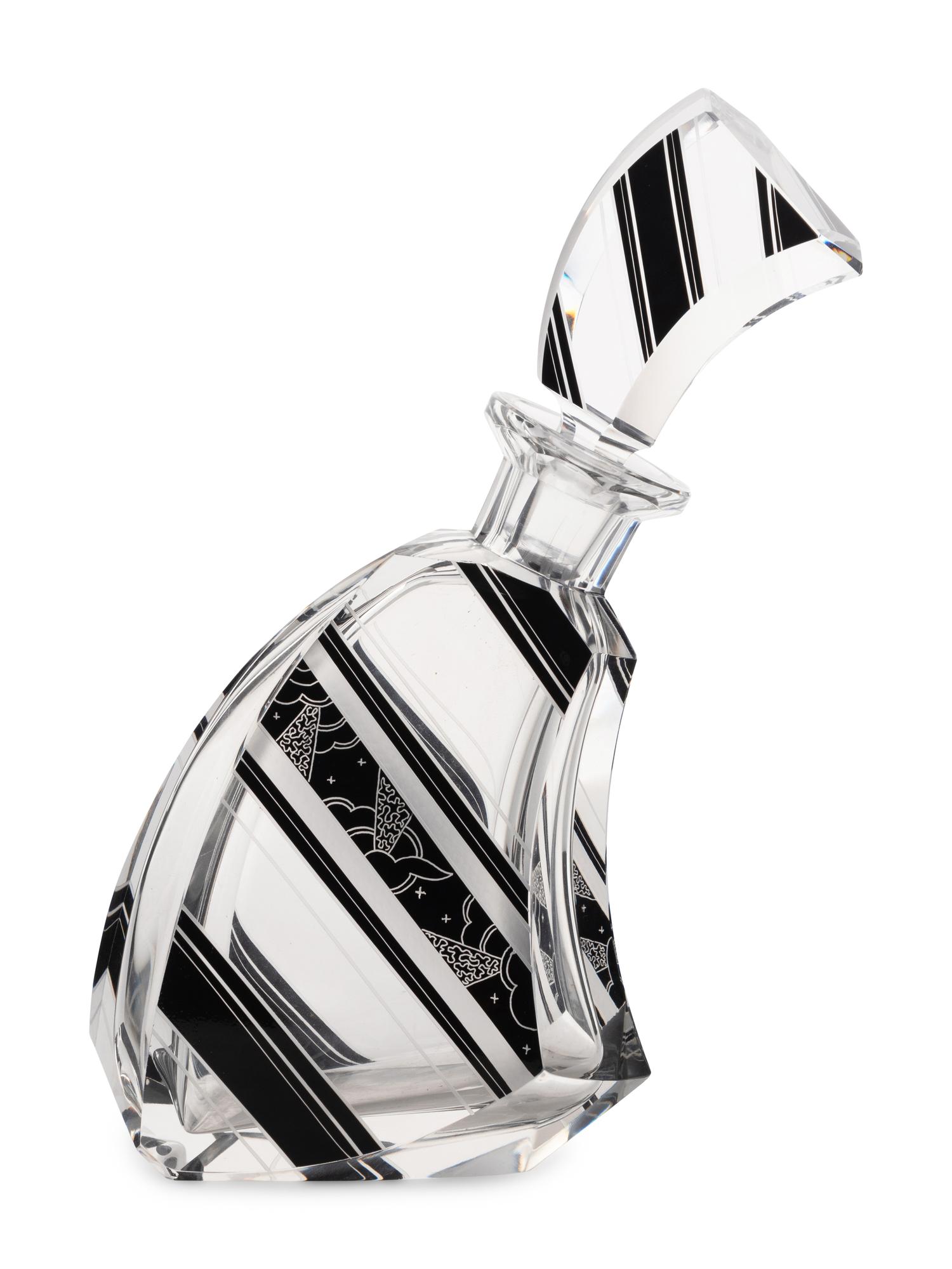 A Karl Palda Cut Glass Liquor Service