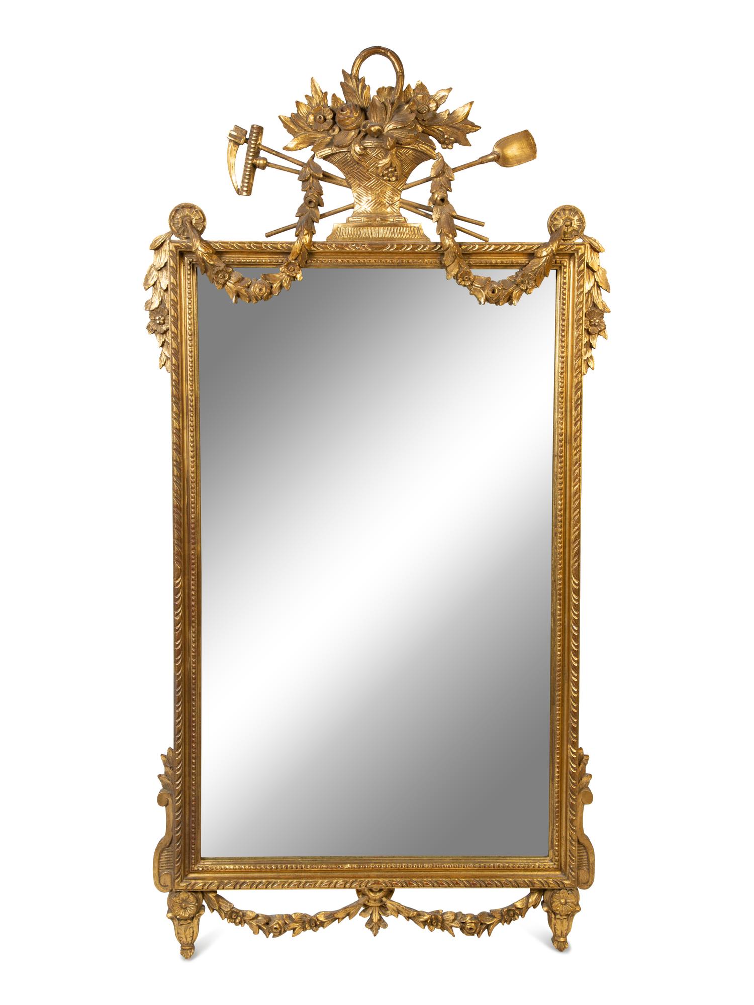 A Louis XVI Style Giltwood Mirror — 20TH CENTURY