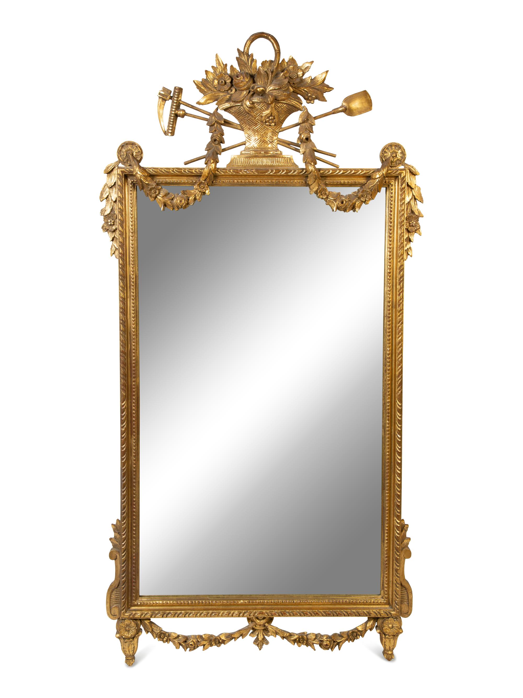 A Louis XVI Style Giltwood Mirror — 20TH CENTURY
