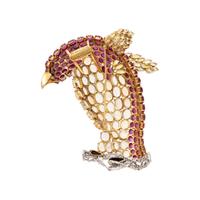 MULTIGEM PENGUIN BROOCH