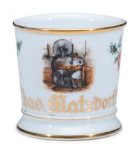 A Band Saw Operator's Porcelain Occupational Shaving Mug