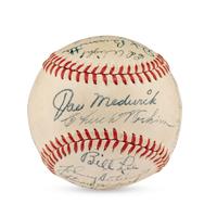 A 1945 Boston Braves Team Signed Autograph Baseball (Beckett Authentication Services Letter of Authenticity),