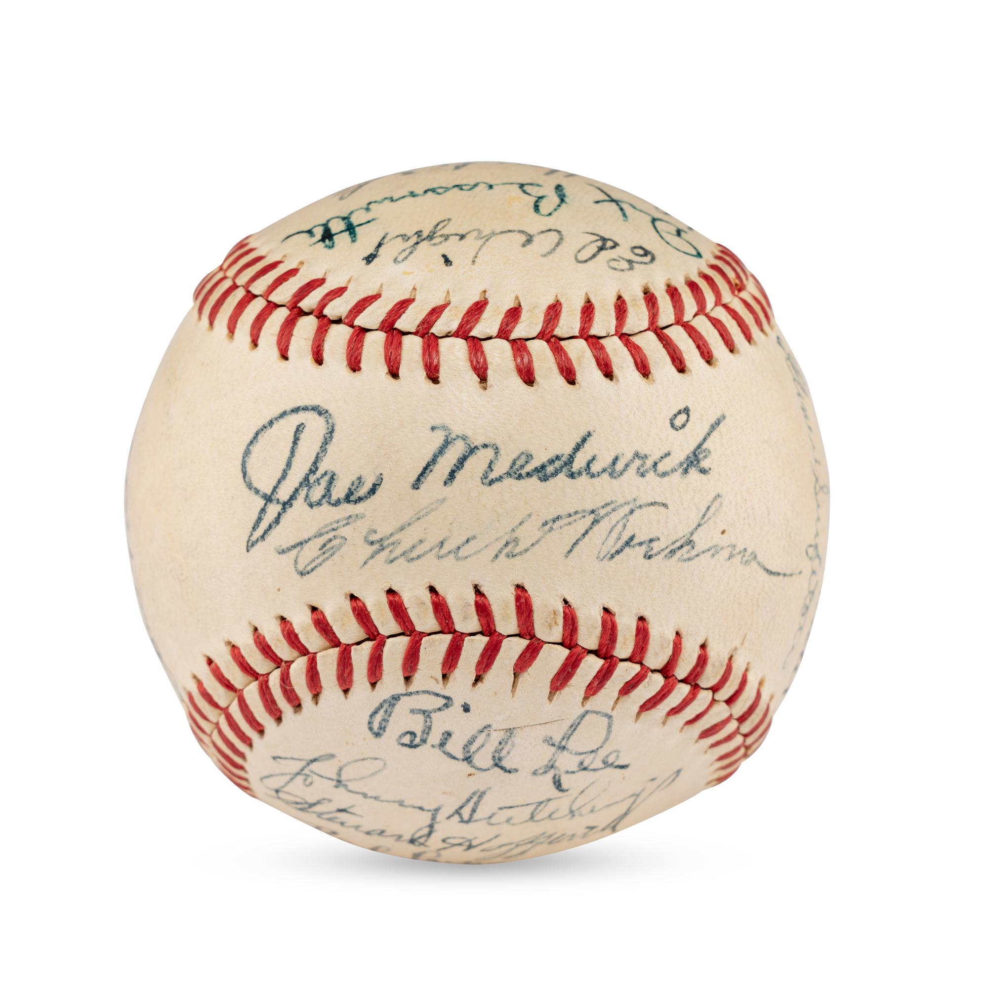 A 1945 Boston Braves Team Signed Autograph Baseball (Beckett Authentication Services Letter of Authenticity),