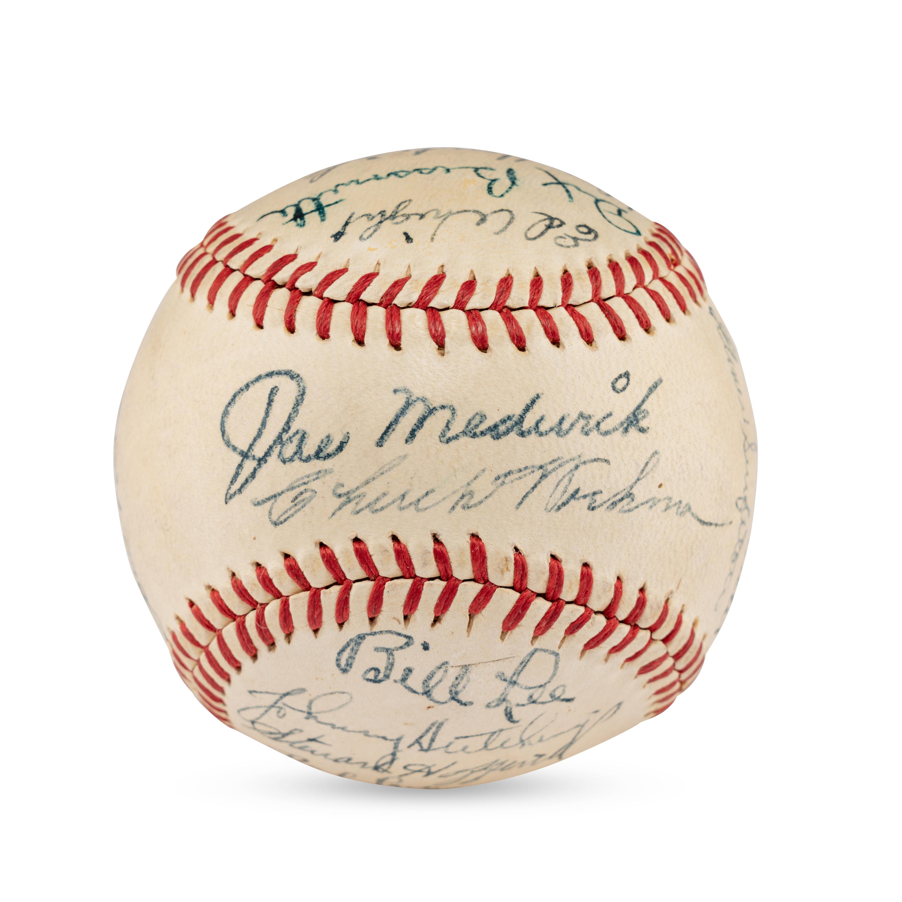 A 1945 Boston Braves Team Signed Autograph Baseball (Beckett Authentication Services Letter of Authenticity),