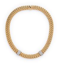 JEAN VITAU, YELLOW GOLD, PLATINUM AND DIAMOND NECKLACE