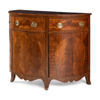 A George III Mahogany Demilune Cabinet