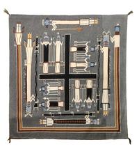 Navajo Sand Painting Weaving 52 1/2 x 56 inches
