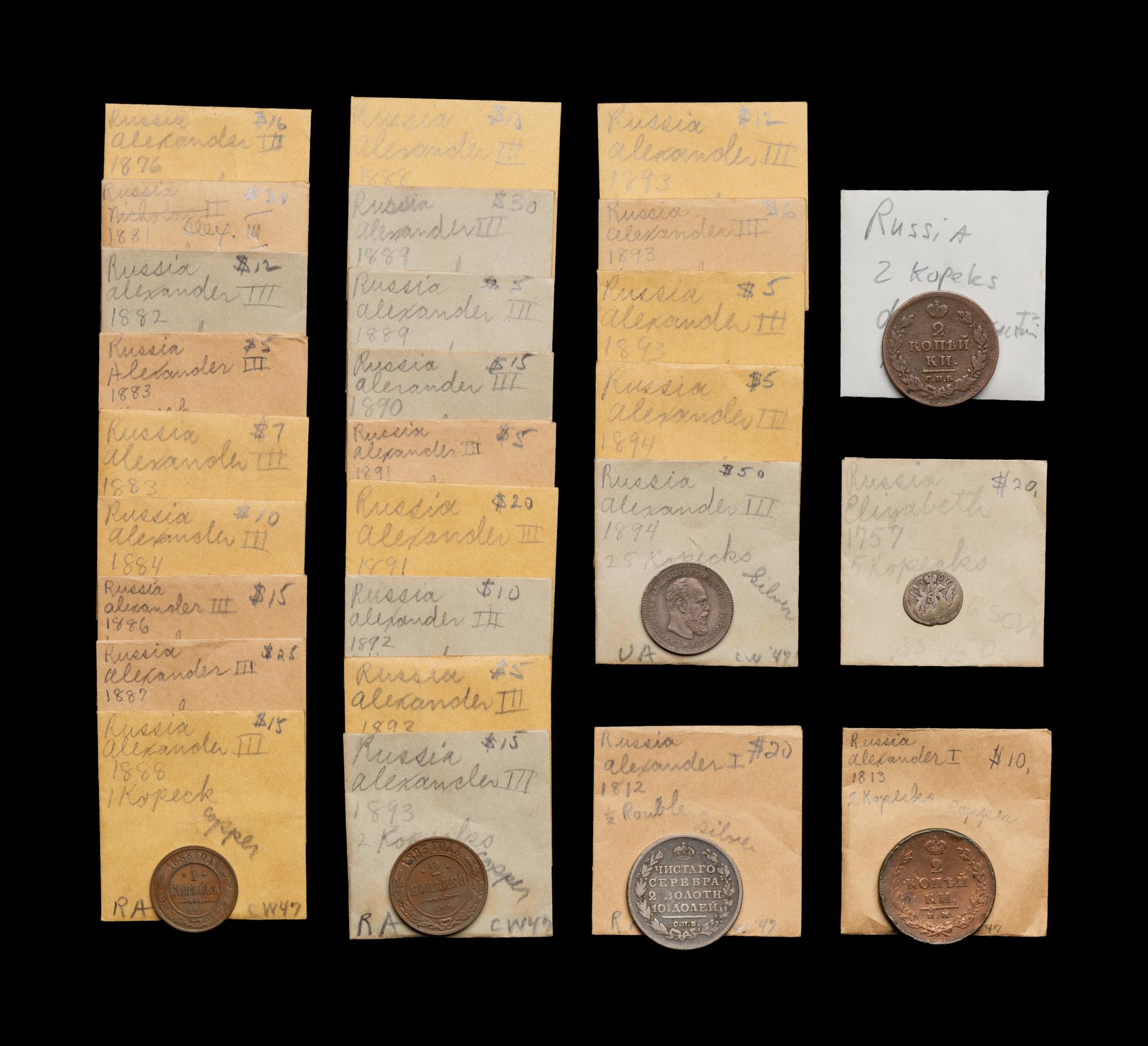 [RUSSIA] A Collection of Alexander III Silver and Copper Coins