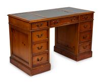 A Georgian Style Pedestal Desk