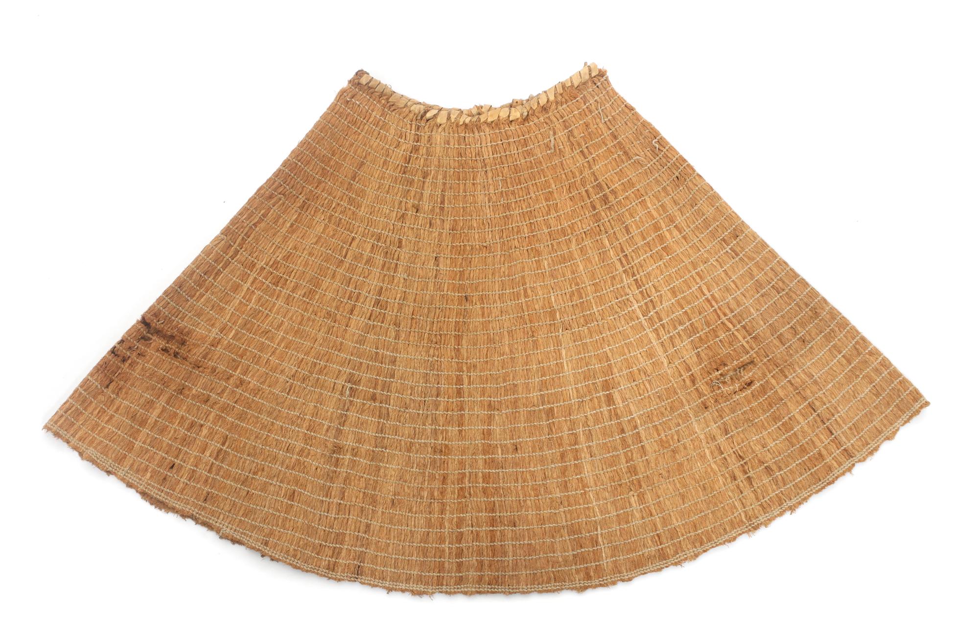A Menominee Fiber and Basswood Bag Length 26 3/4 x width 18 3/4 inches.