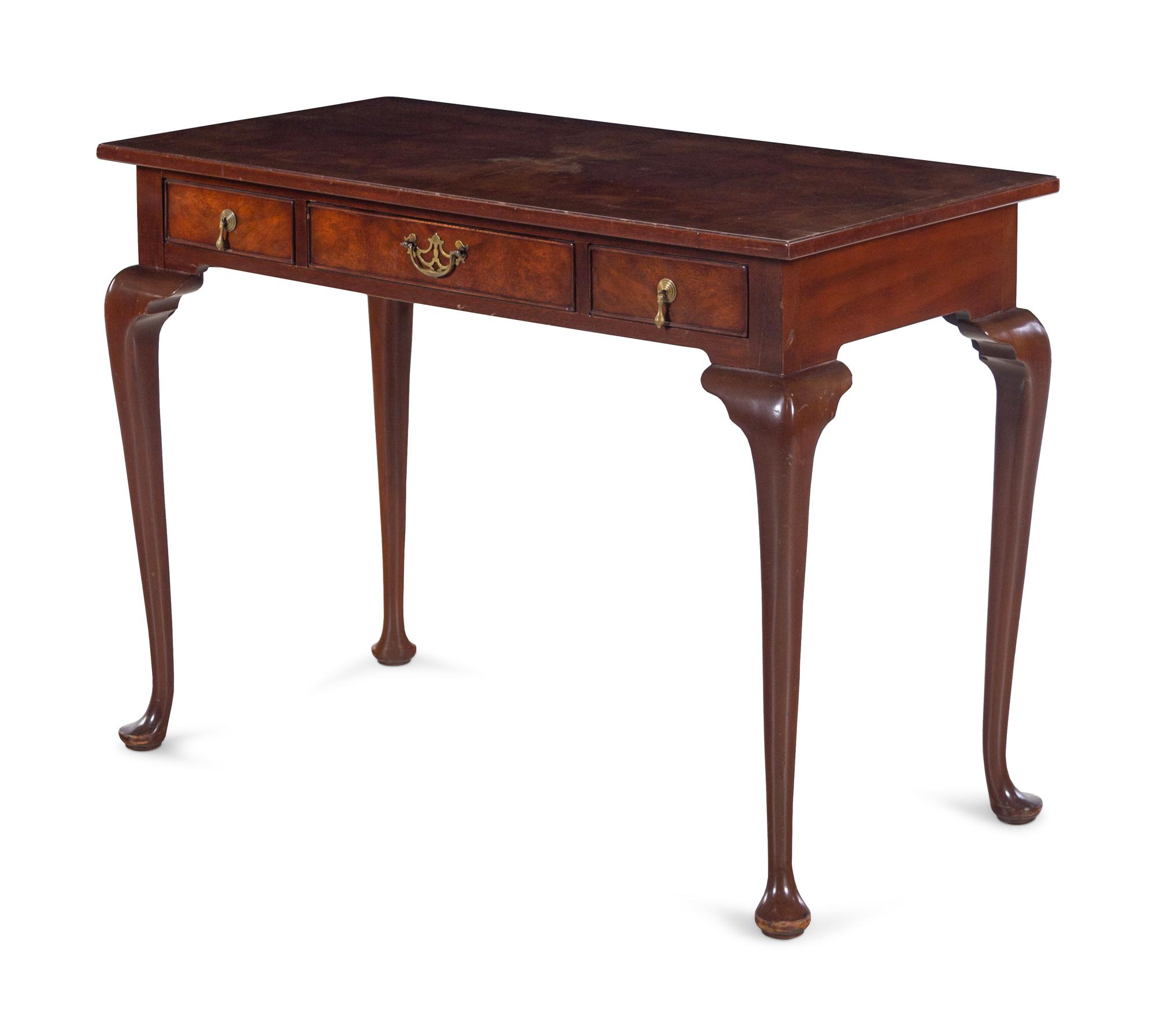 A Kittinger George III Style Burl Walnut Table