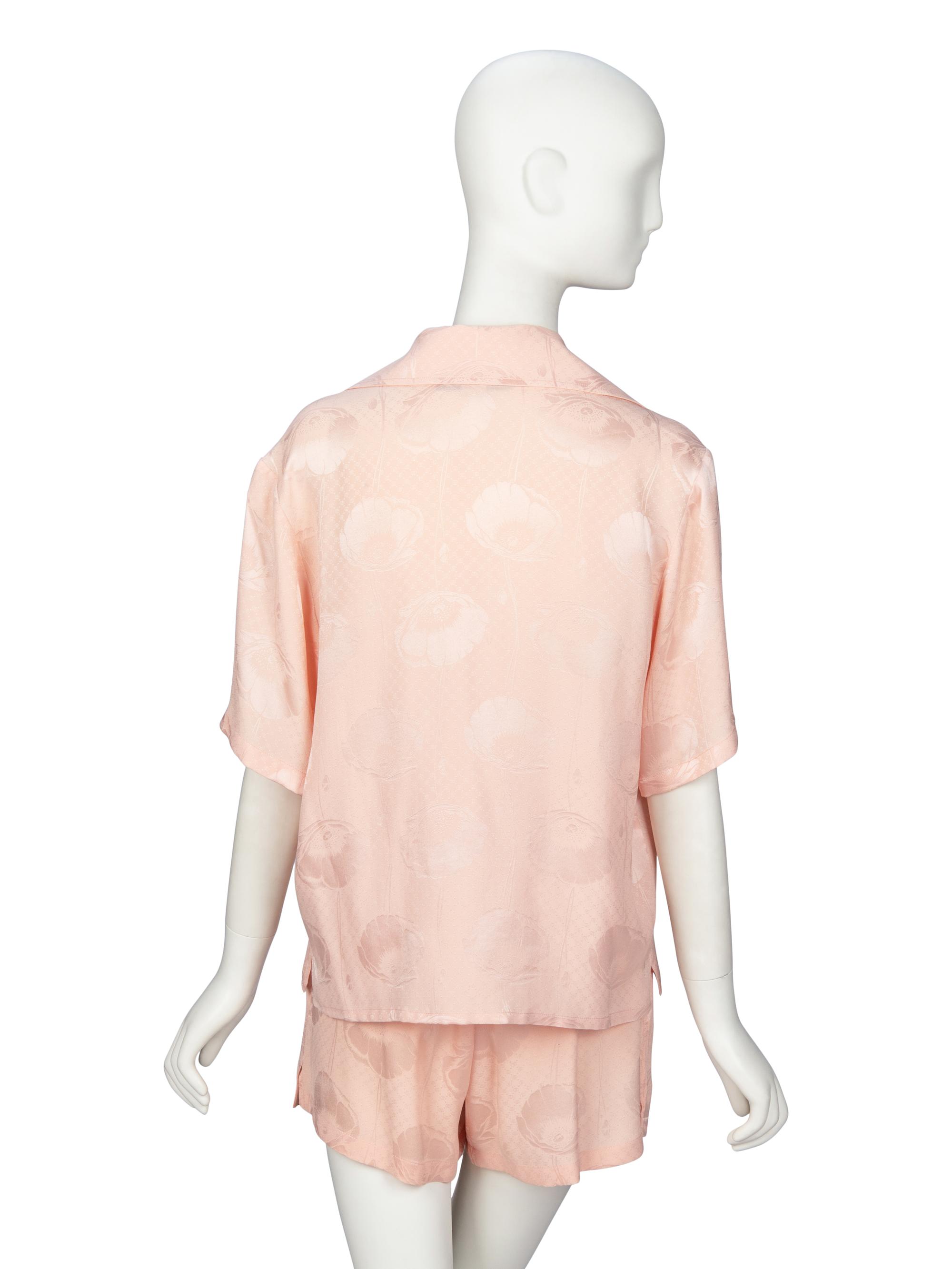 GUCCI, SILK ROBE & LOUNGE SHORT SET