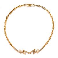 A 18 Karat Yellow Gold and Diamond Lightening Bolt Motif Necklace, 18.60 dwts.