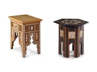 Two Syrian Mother-of-Pearl Inlaid Tables