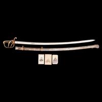 Exceptional Mexican War Captured Dragoon Saber Presented to John W. Geary, General and later Governor of Kansas and Pennsylvania with (3) CDV's