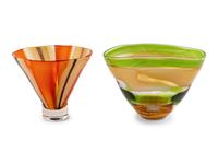 Two Contemporary Waterford Glass Vases