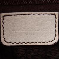 CHRISTIAN DIOR, WHITE LEATHER SADDLE BAG