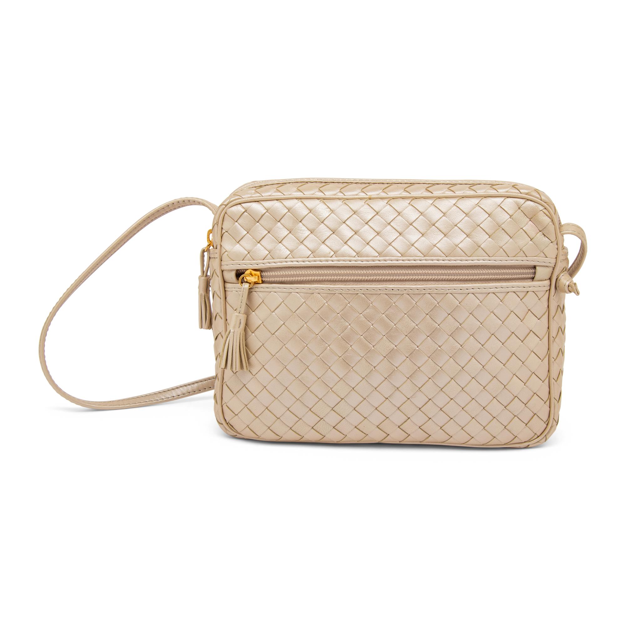 Bottega Veneta, Metallic Intrecciato Shoulder Bag