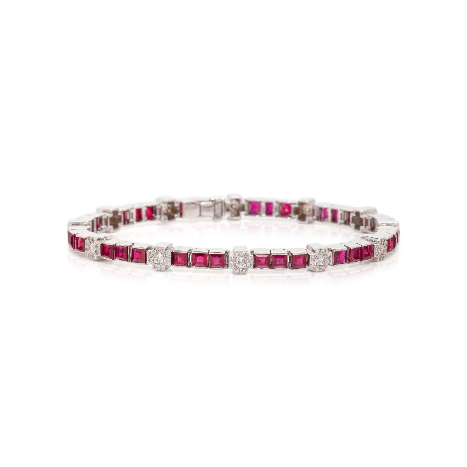 RUBY AND DIAMOND BRACELET