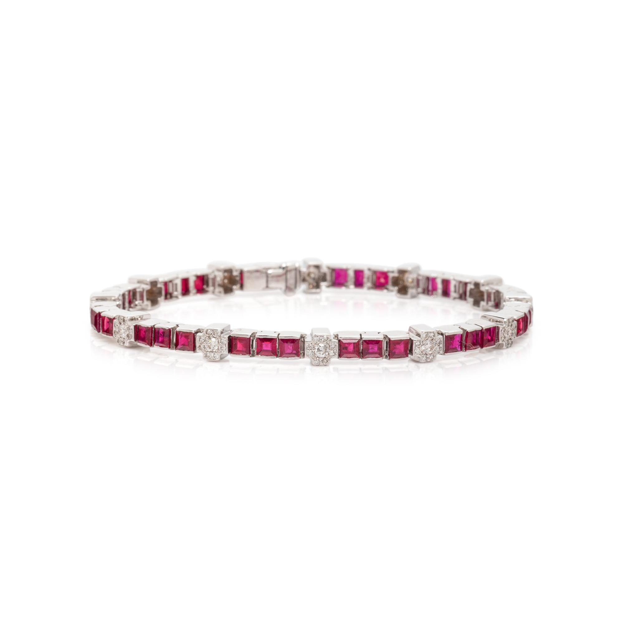RUBY AND DIAMOND BRACELET
