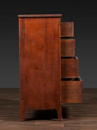 A Federal Vine and Leaf Inlaid Cherrywood Chest of Drawers