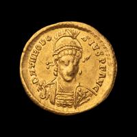 [ANCIENT] EASTERN ROMAN EMPIRE. Theodosius II (c. 402-450). Av Solidus (4.8 g)