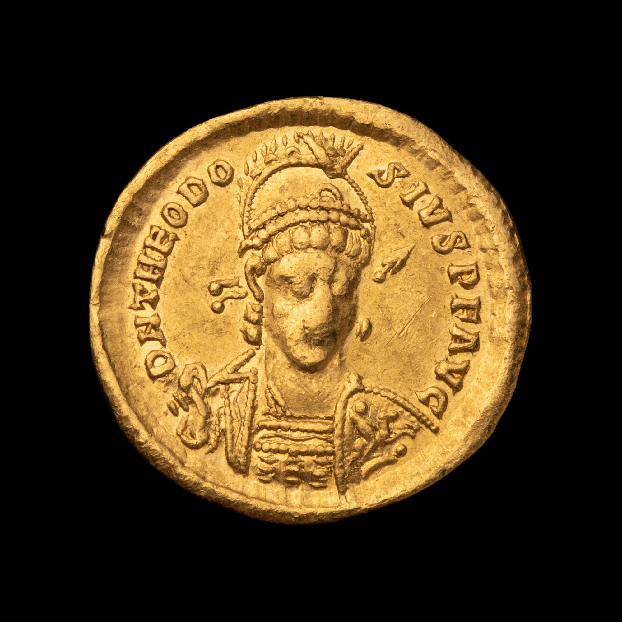 [ANCIENT] EASTERN ROMAN EMPIRE. Theodosius II (c. 402-450). Av Solidus (4.8 g)