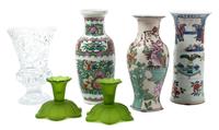 A Collection of Decorative Articles Height of tallest 11 3/4 inches.