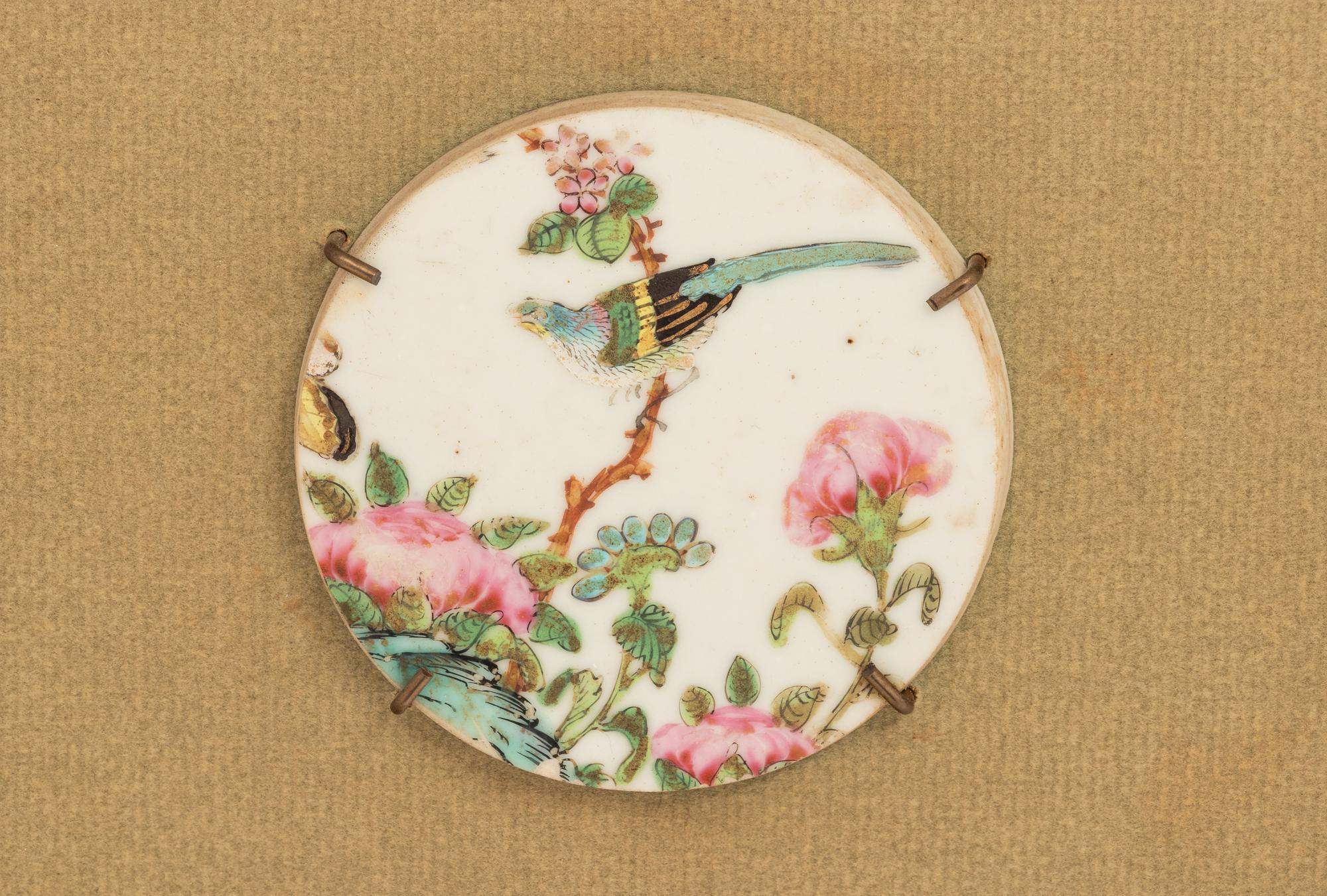A Chinese Rose Medallion Porcelain Plaque