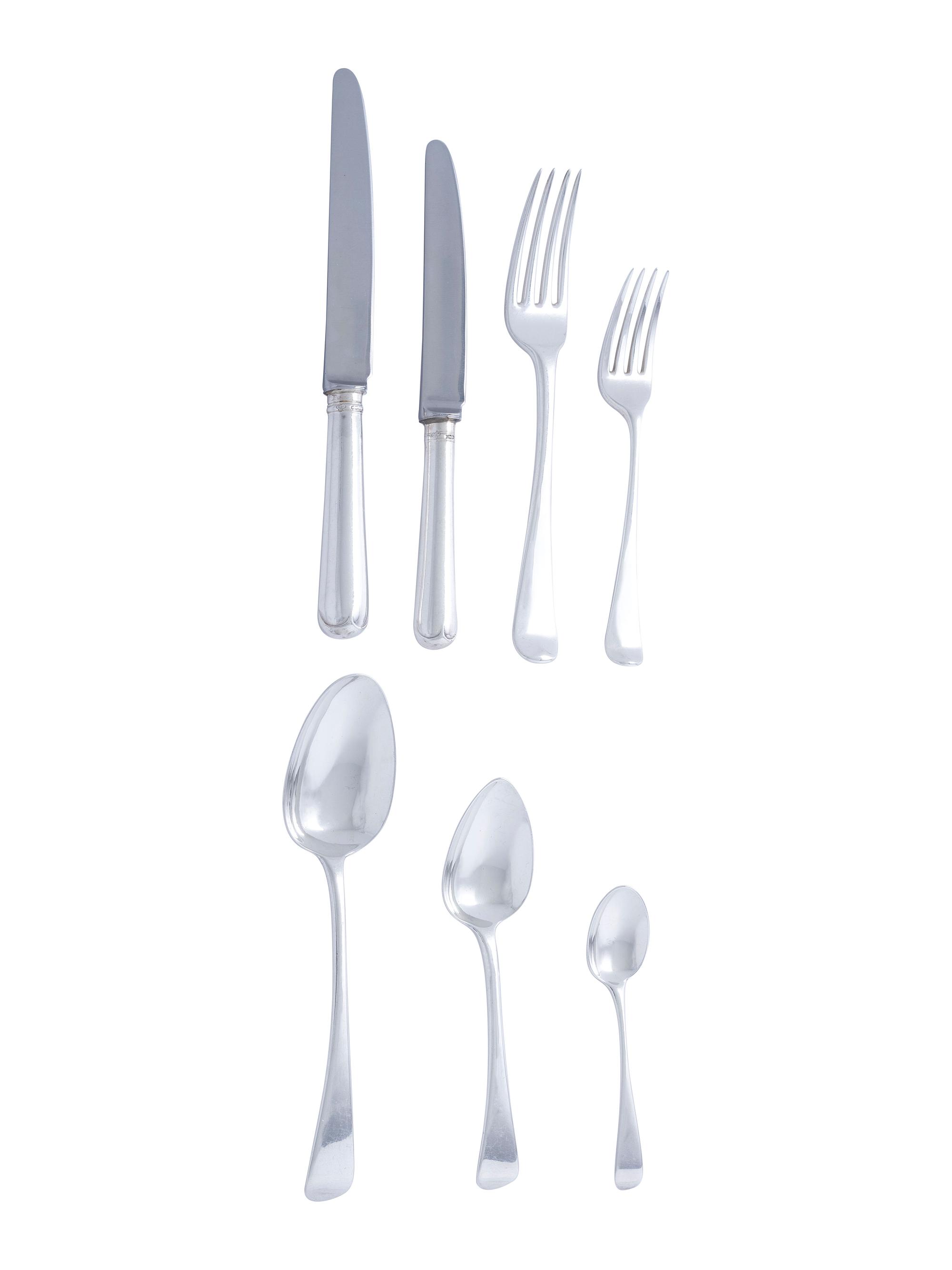 A Georgian Silver Flatware Service