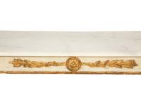 A Continental Painted and Parcel Gilt Marble-Top Low Table