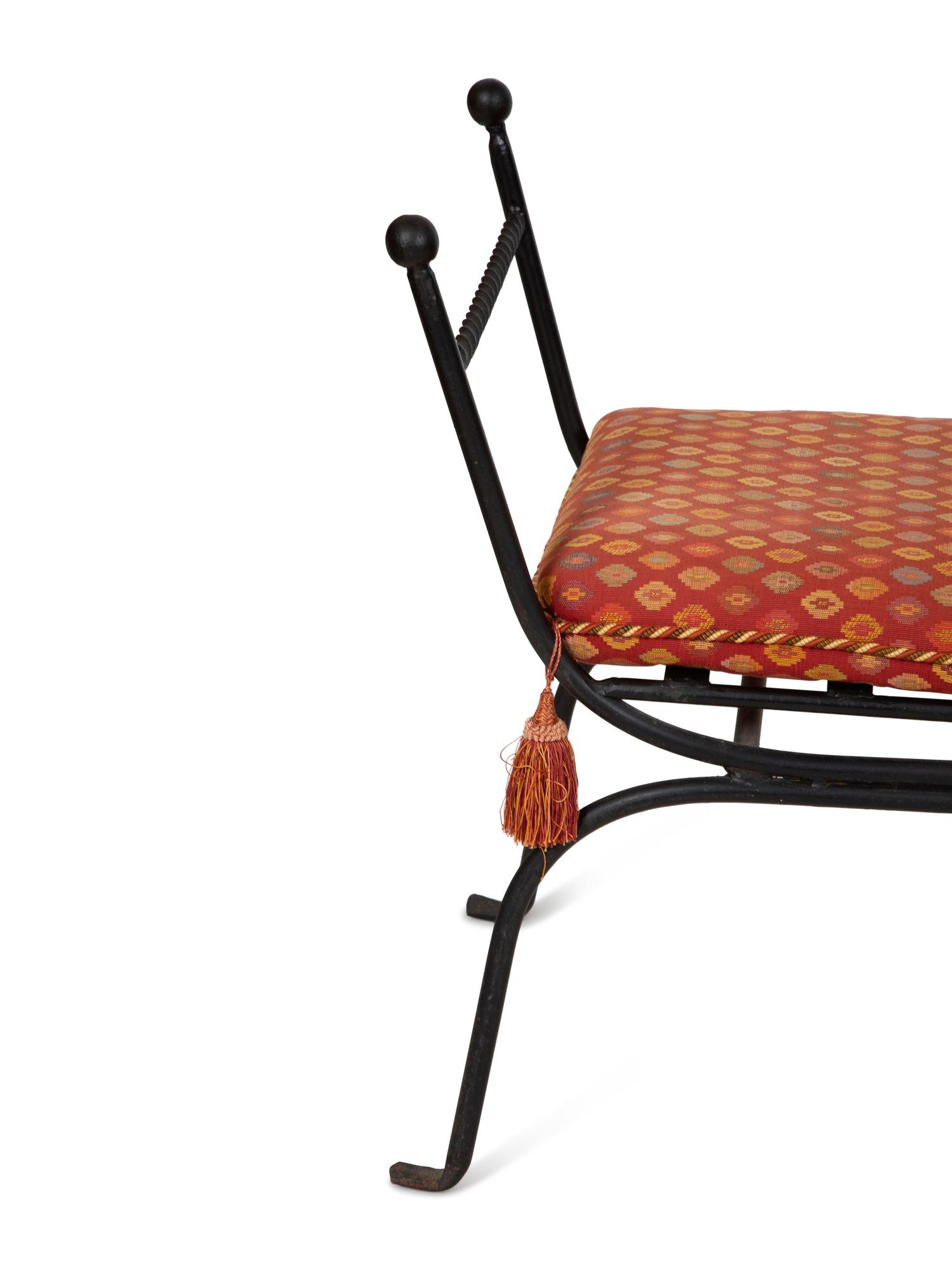 A Pair of Wrought Iron Benches