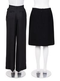 Two Chanel Haute Couture Items: One Pair of Pants, One Skirt, 1980-2000s