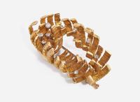 An 18K Yellow Gold and Diamond Brooch