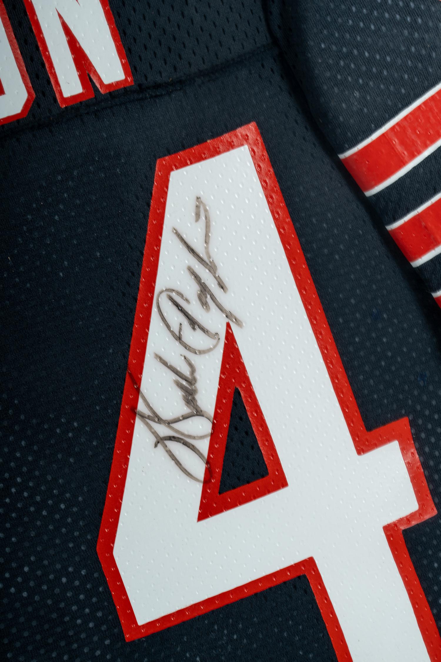 A Walter Payton Chicago Bears Signed Autograph Jersey Large Framed Display (Beckett Authentication Services Letter),