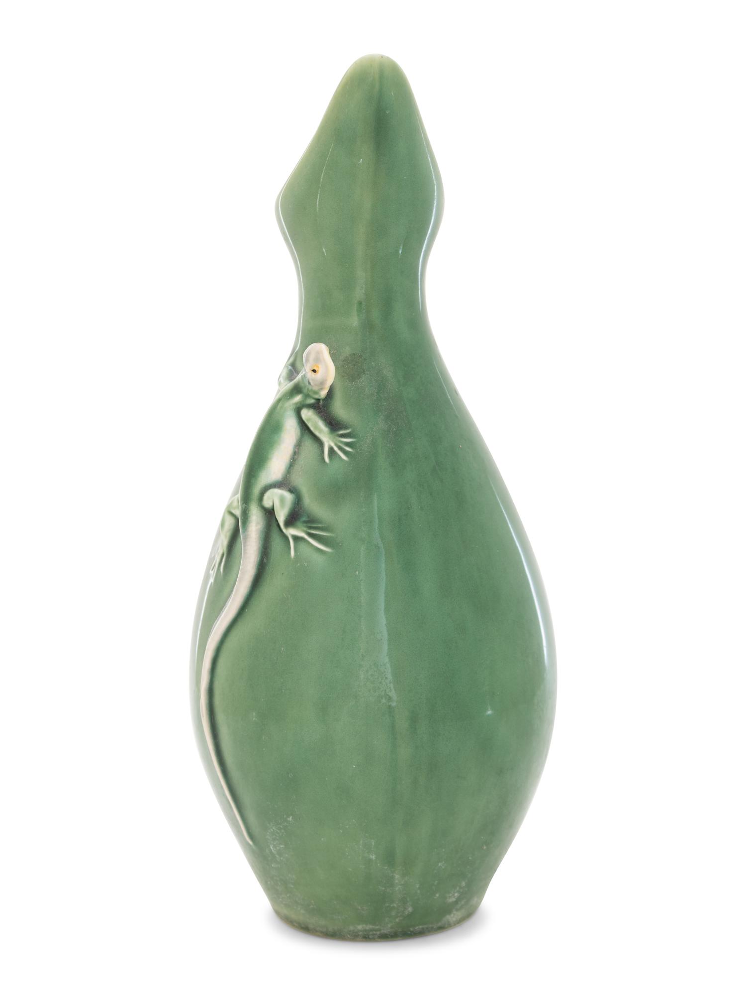 A Portuguese Pottery Ewer by Bordallo Pinheiro