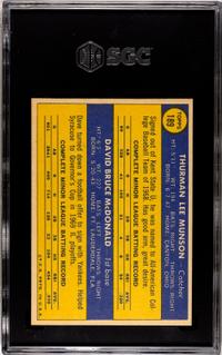 A 1970 Topps Thurman Munson Rookie Baseball Card No. 189 (SGC 7 NM)
