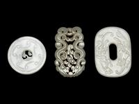 Three Chinese Jade Bi Disks