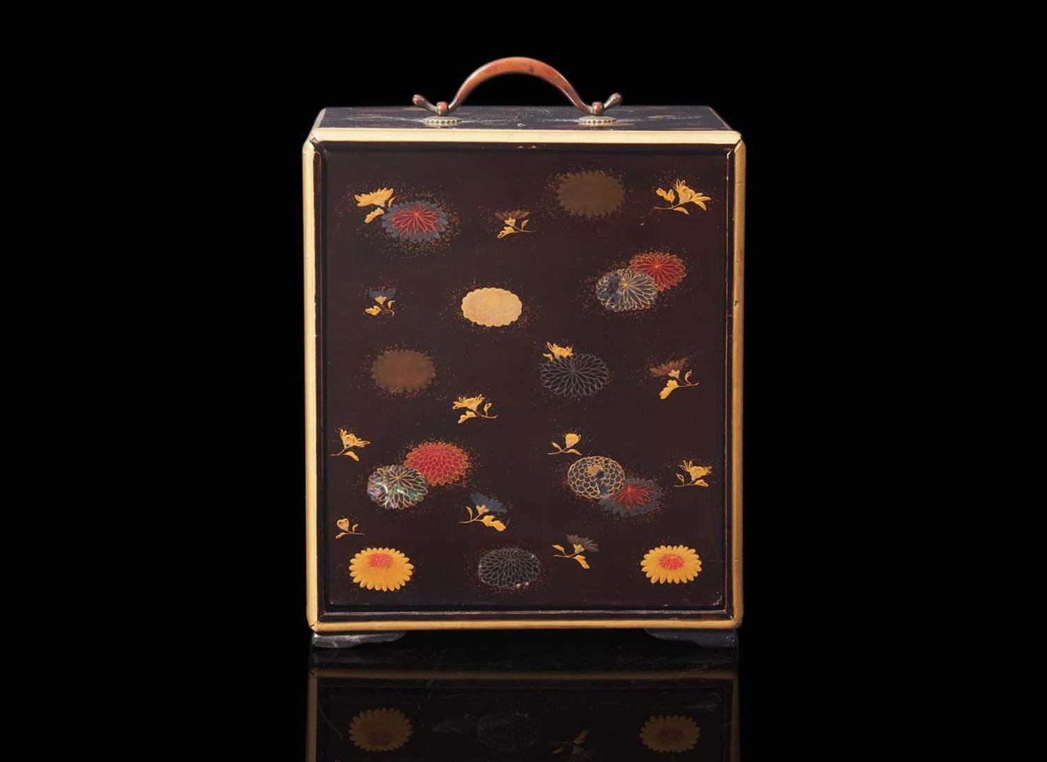 A Japanese small lacquer casket, Edo to early Meiji period 日本蒔繪小櫃