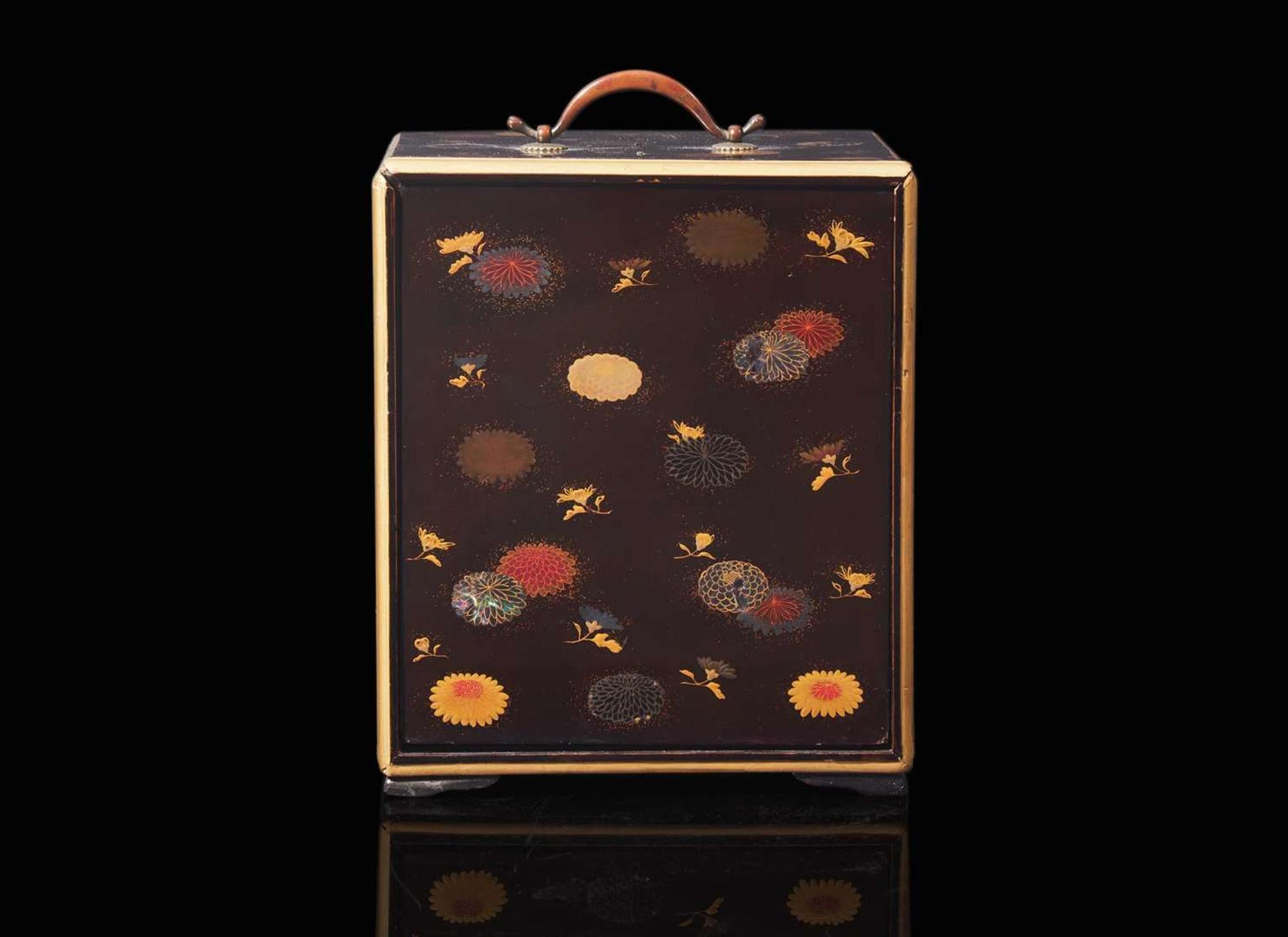 A Japanese small lacquer casket, Edo to early Meiji period 日本蒔繪小櫃