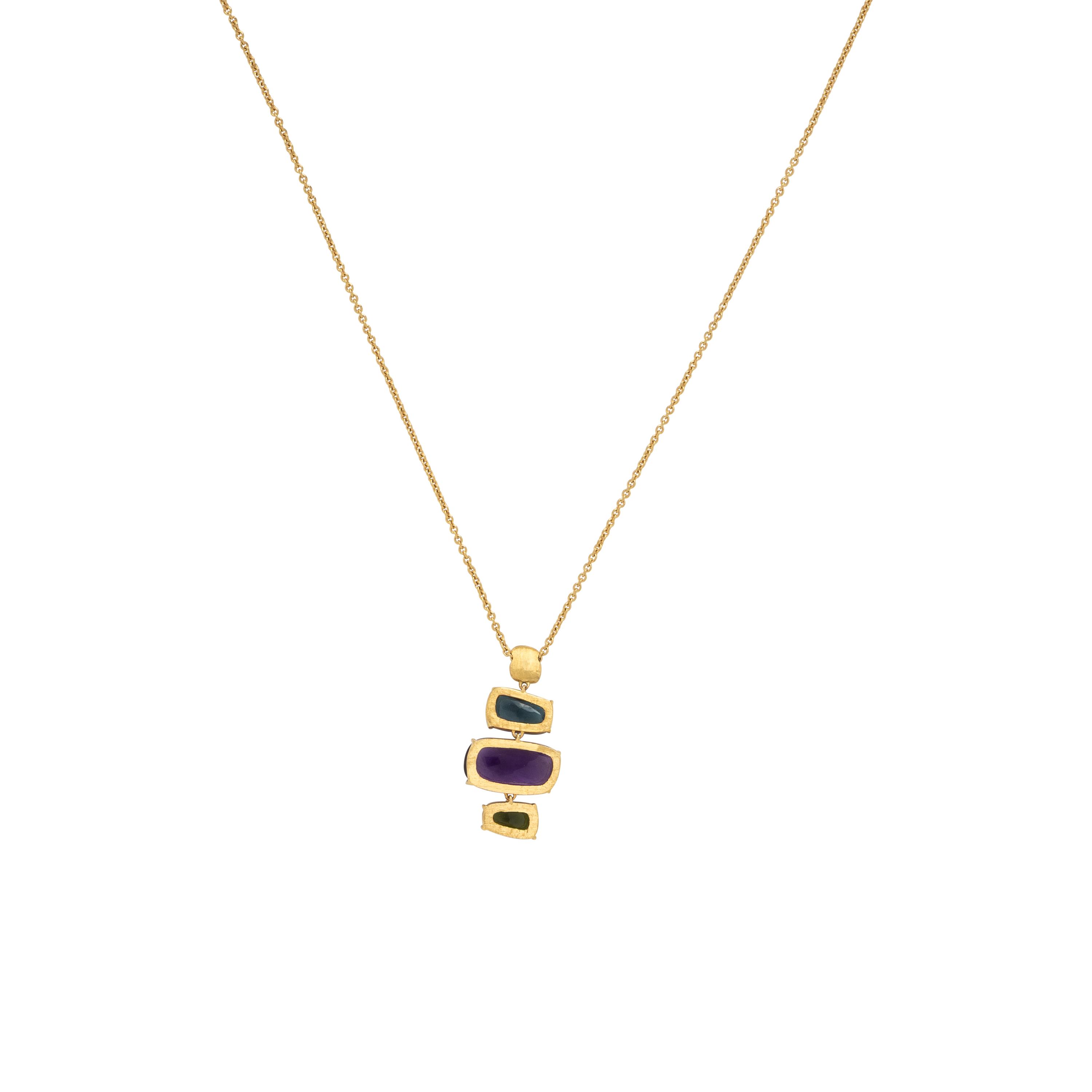 Marco Bicego, 'Murano', Multigem and Yellow Gold Pendant Necklace