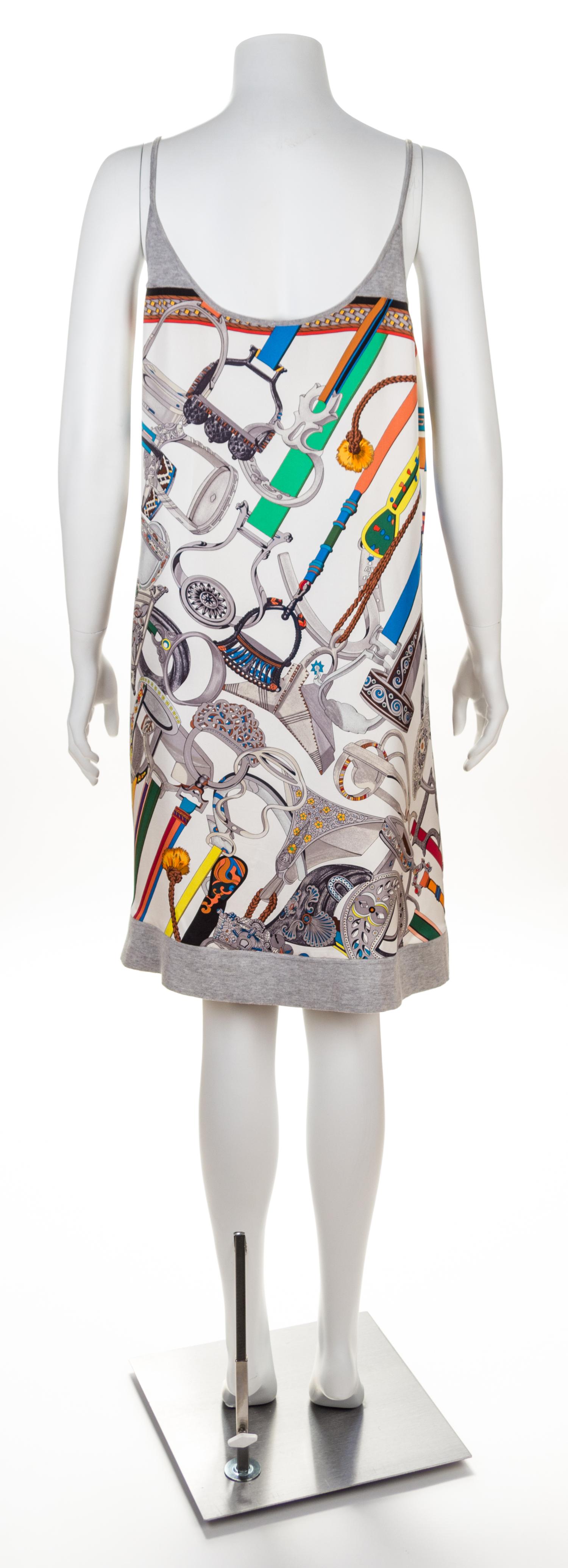 An Hermès Silk Sleeveless Dress, No size.