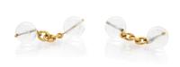 A Pair of 18 Karat Yellow Gold and Rock Crystal Cufflinks, Tito Pedrini, 5.10 dwts.