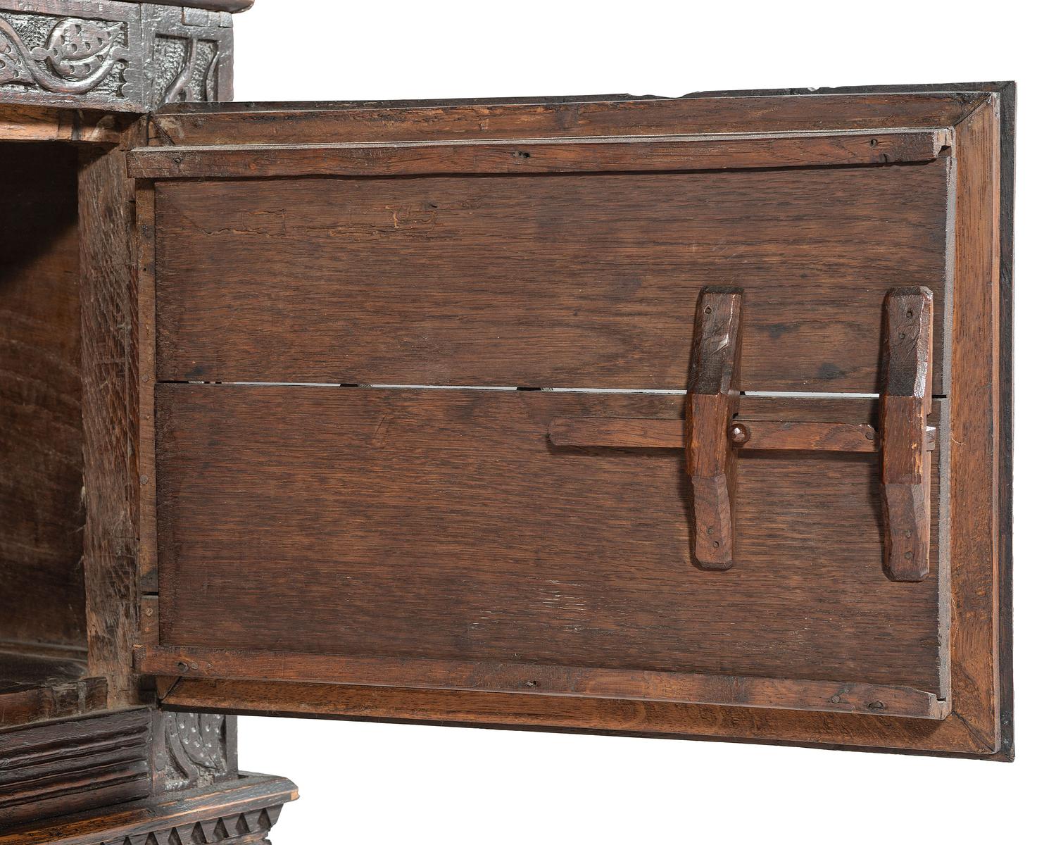 An English Gothic Revival Oak Court Cupboard