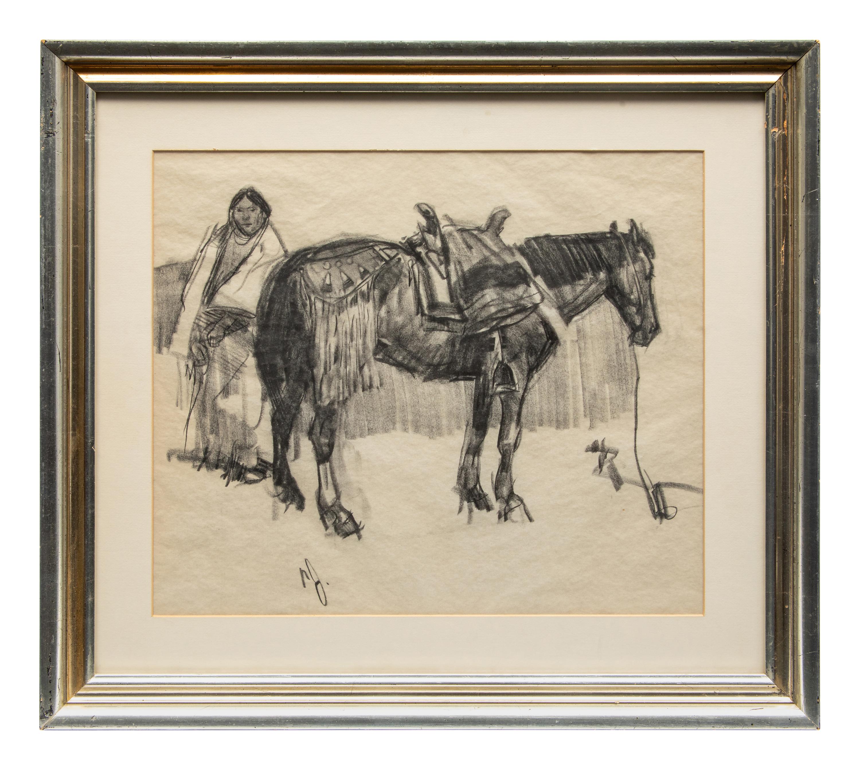 Native American with Horse