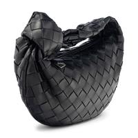 BOTTEGA VENETA, MINI JODIE IN BLACK INTRECCIATO