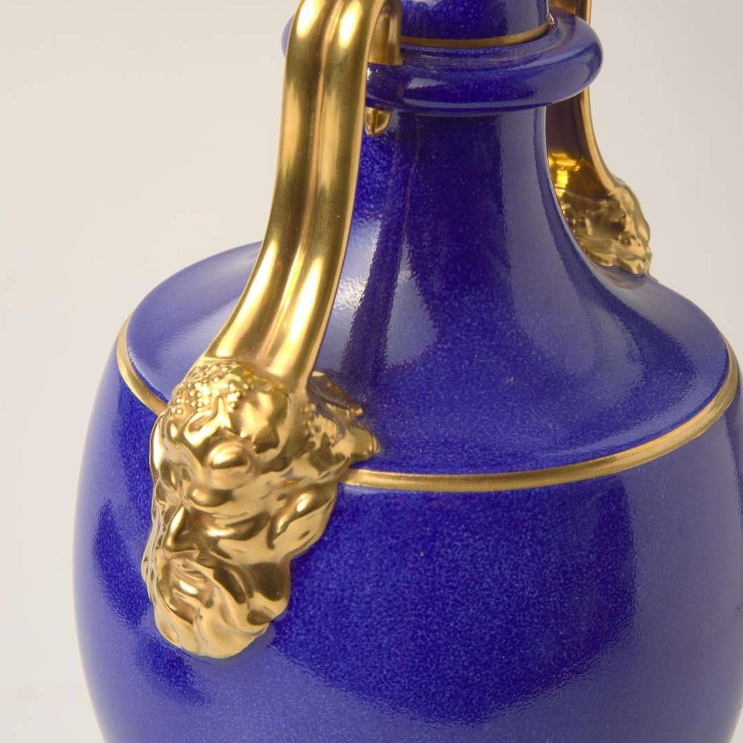 A Wedgwood Faux Lapis Lazuli Covered Vase UK, circa 2010