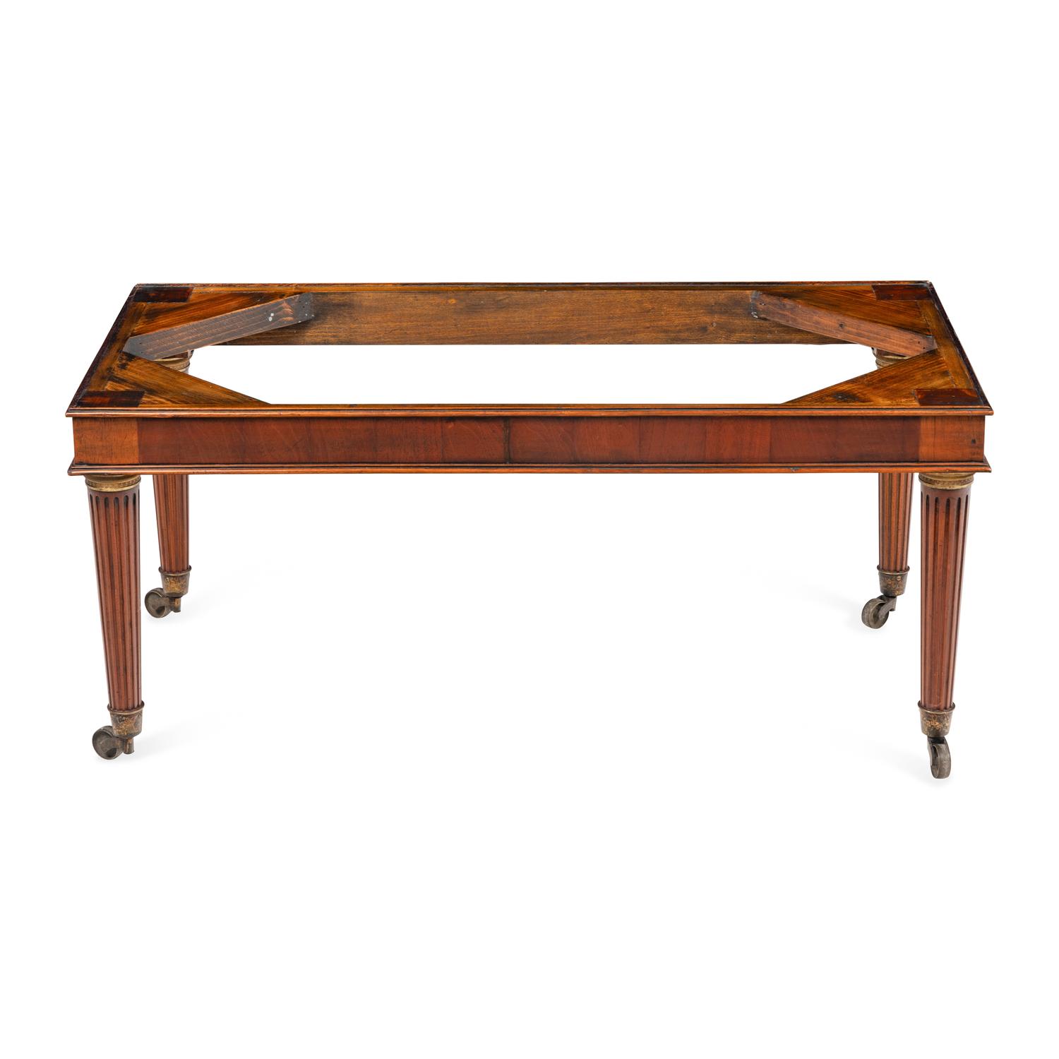 An English Mahogany and Gilt Bronze Mounted Bagatelle Table