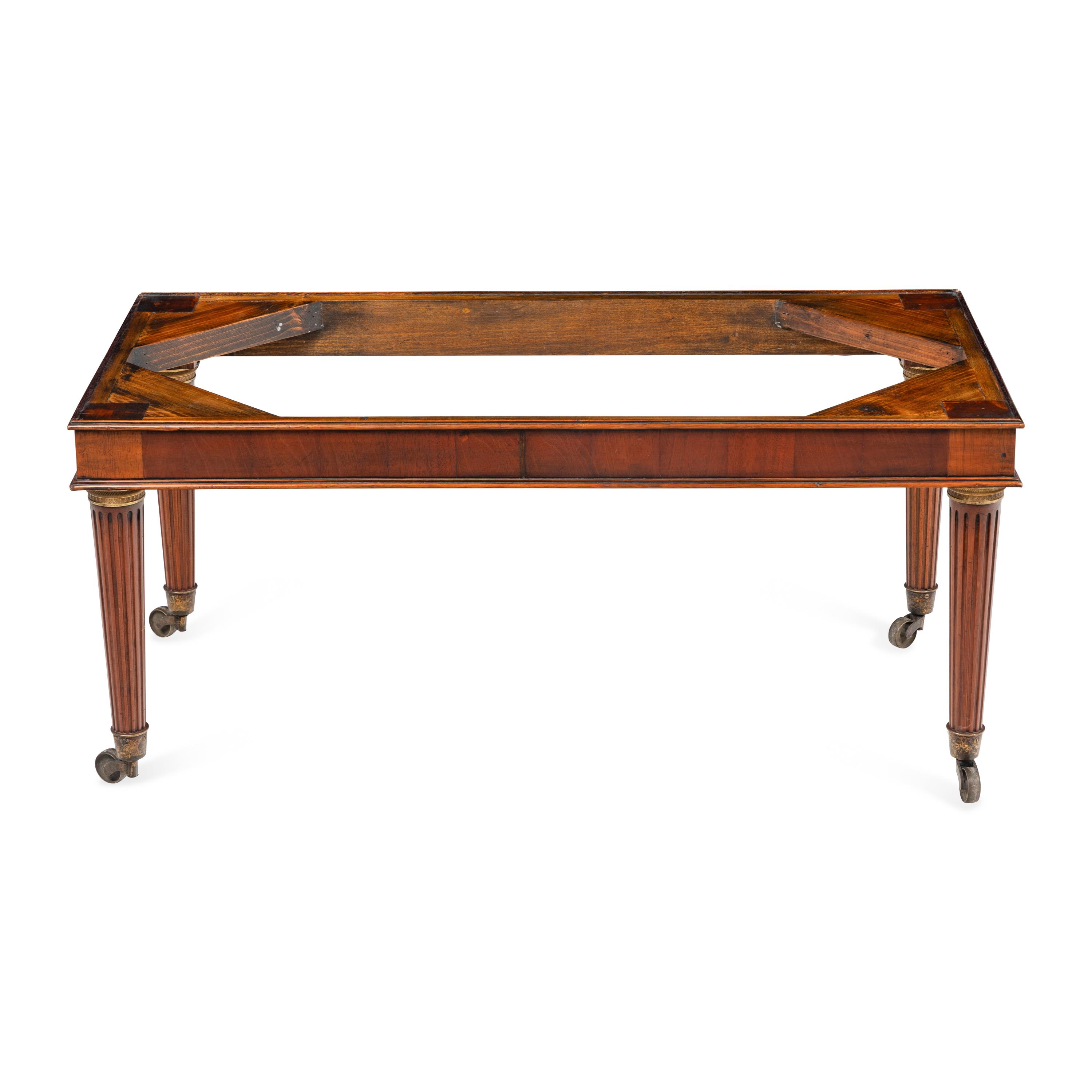 An English Mahogany and Gilt Bronze Mounted Bagatelle Table